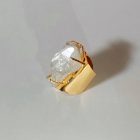 Bague coffre de cristal de quartz clair naturel (brésil) 