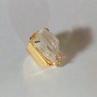 Bague coffre de cristal de quartz clair naturel (brésil) 
