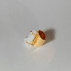 Bague coffre de cristal de quartz clair naturel (brésil) 