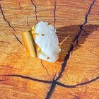 Bague coffre de cristal de quartz clair naturel (brésil) 