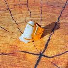 Bague coffre de cristal de quartz clair naturel (brésil) 