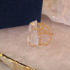 Bague arc de cristal de quartz clair naturel (brésil) 
