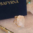 Bague arc de cristal de quartz clair naturel (brésil) 