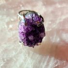 Bague Duo cristal Améthyste naturel & Stalactite)