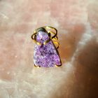 Bague Duo cristal Améthyste naturel & Stalactite)