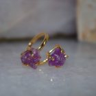 Bague Duo cristal Améthyste naturel & Stalactite)