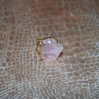 Bague Arc Cristal de quartz Rose naturel (Brésil) 