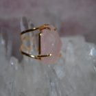 Bague Arc Cristal de quartz Rose naturel (Brésil) 
