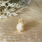 Bague coffre de cristal de quartz clair naturel (brésil)