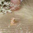 Bague Arc Cristal de quartz Rose naturel (Brésil)