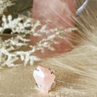 Bague Arc Cristal de quartz Rose naturel (Brésil)