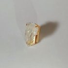 Bague coffre de cristal de quartz clair naturel (brésil)