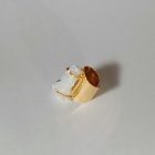 Bague coffre de cristal de quartz clair naturel (brésil)