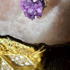 Bague Anneau Double Améthyste Stalactite)