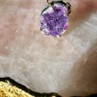 Bague Anneau Double Améthyste Stalactite)