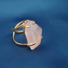 Bague Arc Cristal de quartz Rose naturel (Brésil)