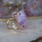 Bague Arc de Cristal Améthyste Facette