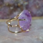 Bague Arc de Cristal Améthyste Facette