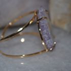 Bracelet de fleur de cristal Améthyste naturel & Stalactite)