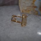 Bague Arc Anneau Double de Sitrine facette