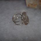 Bague Arc Anneau Double de Sitrine facette